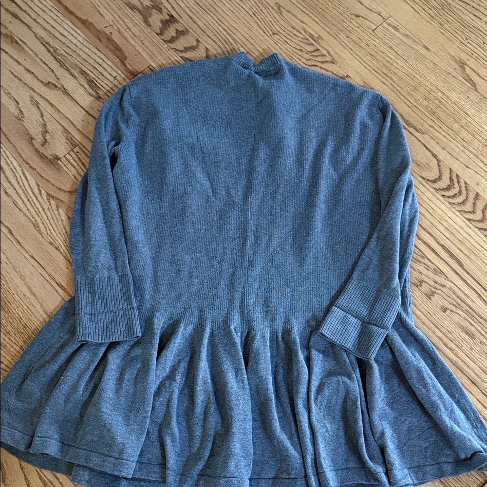 Free People Flounce Hem Sweater Dress • Gray • Size Small - Picture 11 of 11